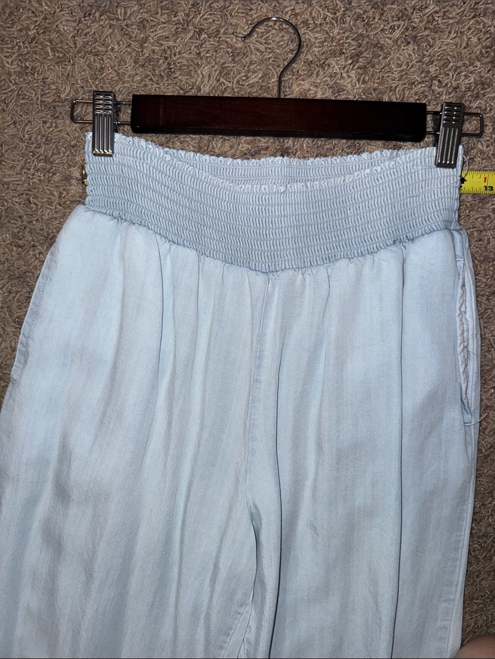 BoHo/Korean Baggy Fit Tencel Pants in Denim Blue M - Picture 5 of 10